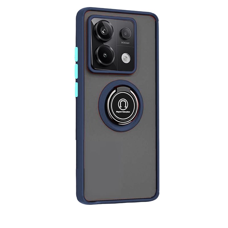 GENERICO - Funda Estuche Mate Con Anillo Compatible Xiaomi Note 13 Pro 5G Azul