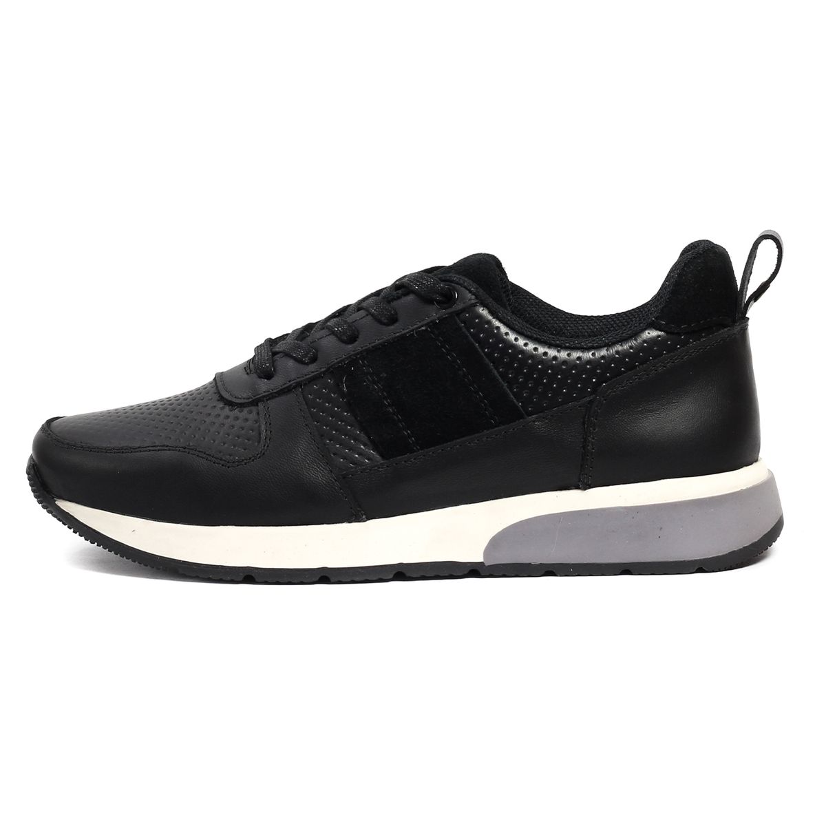 VIAR - Tenis Para Hombre Cuero Viar Lincon Negro