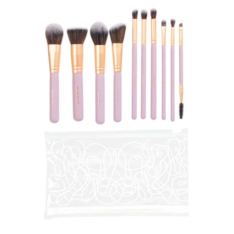 GENERICO - Montoc Kit de Brochas Singolare x10  ¡Para un Maquillaje Impecable!