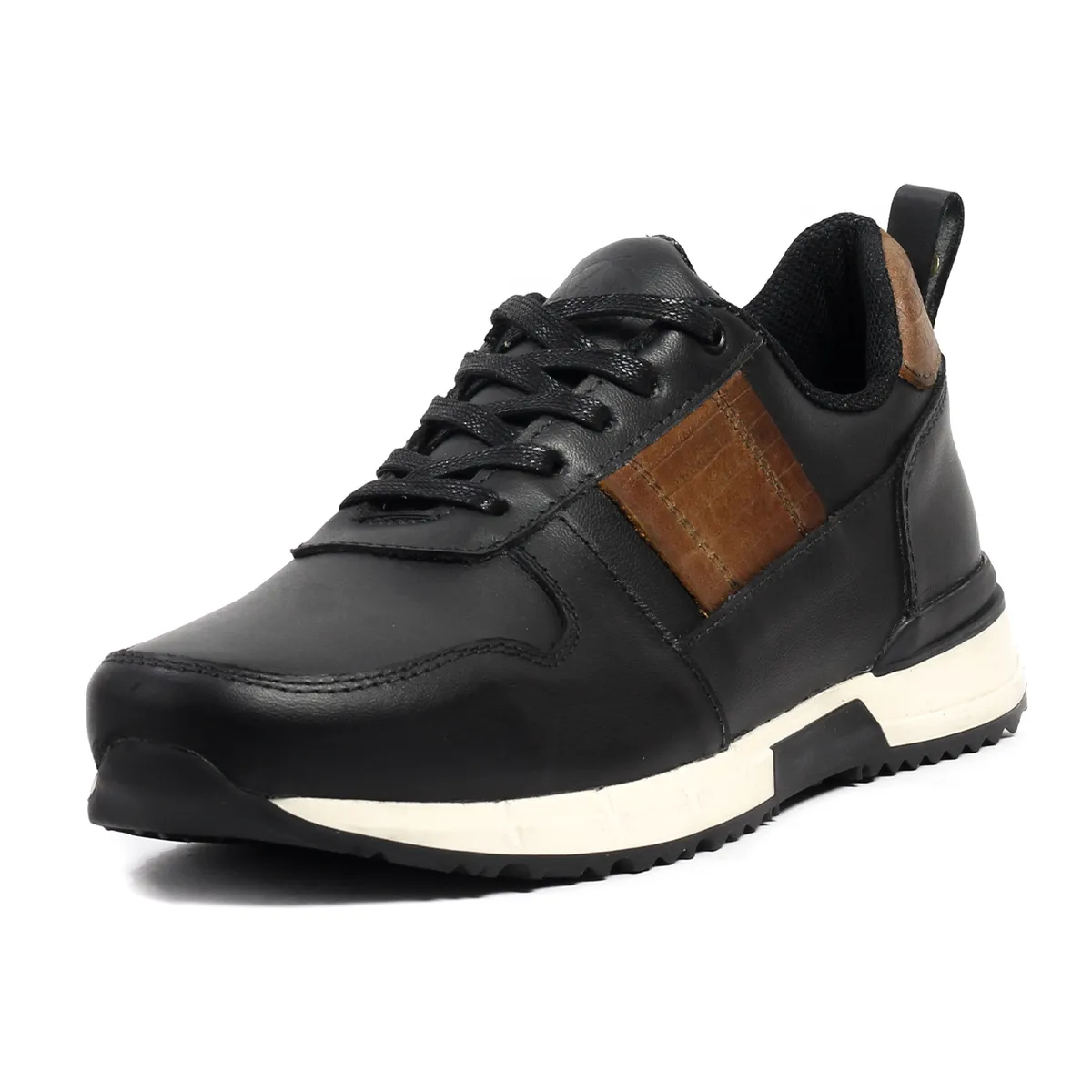 VIAR - Tenis Para Hombre Cuero Viar Leon Negro