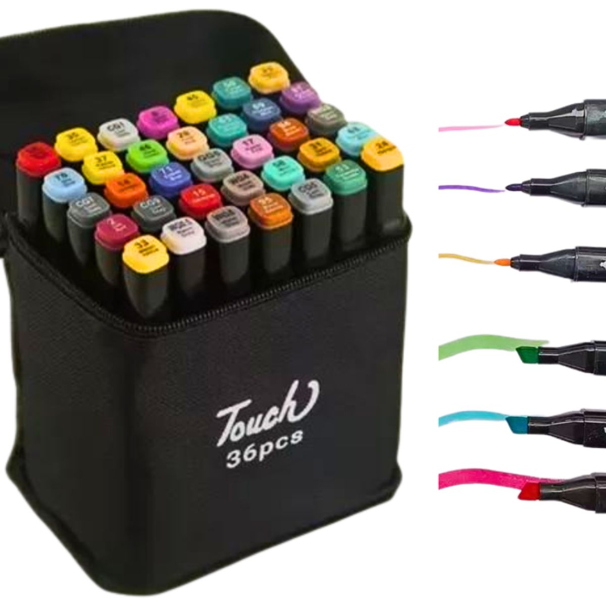 GENERICO - Marcadores De Dibujo X 36 Colores Doble Punta Base Alcohol