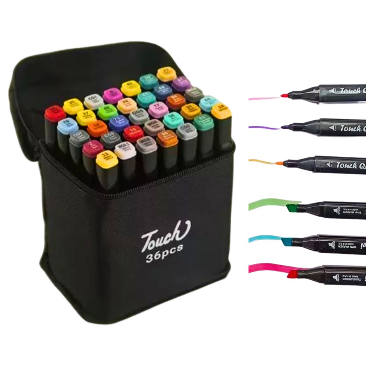 GENERICO - Marcadores De Dibujo X 36 Colores Doble Punta Base Alcohol