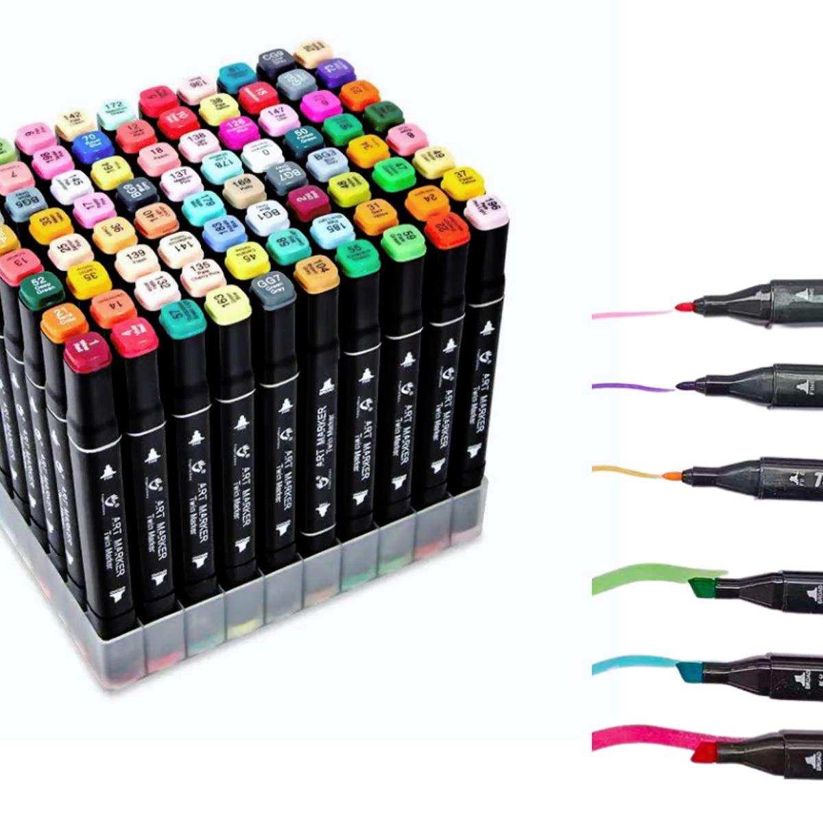GENERICO - Marcadores De Dibujo X 30 Colores Doble Punta Base Alcohol