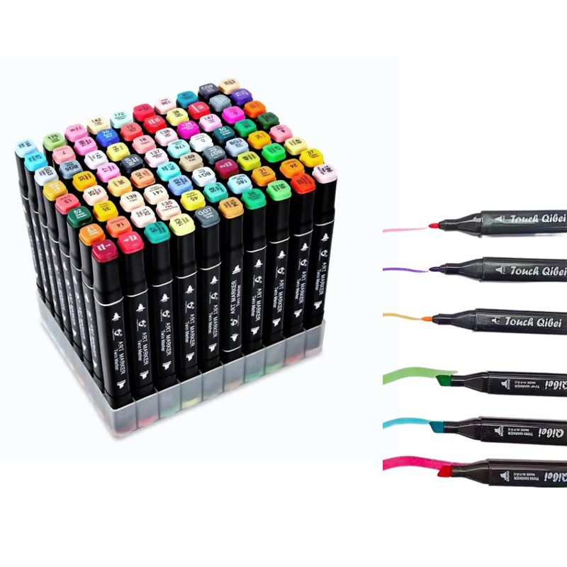 GENERICO - Marcadores De Dibujo X 30 Colores Doble Punta Base Alcohol