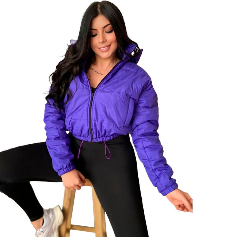 SYK - Chaqueta Mujer Impermeable Con Capota Corta