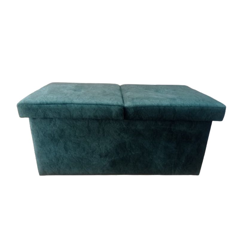 DISEÑOS RAMONA'S - Puff Baúl Plegable 80x0 turquesa