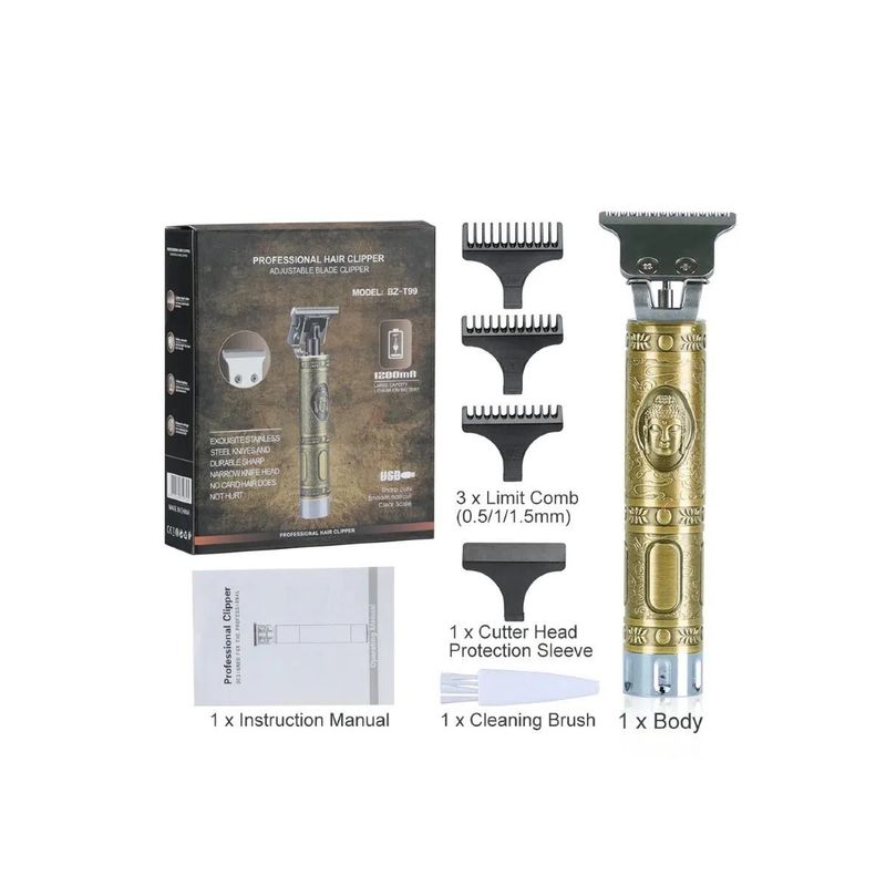 GENERICO - Máquina Patillera Barbera Buda Bz-T99 Profesional Recargable