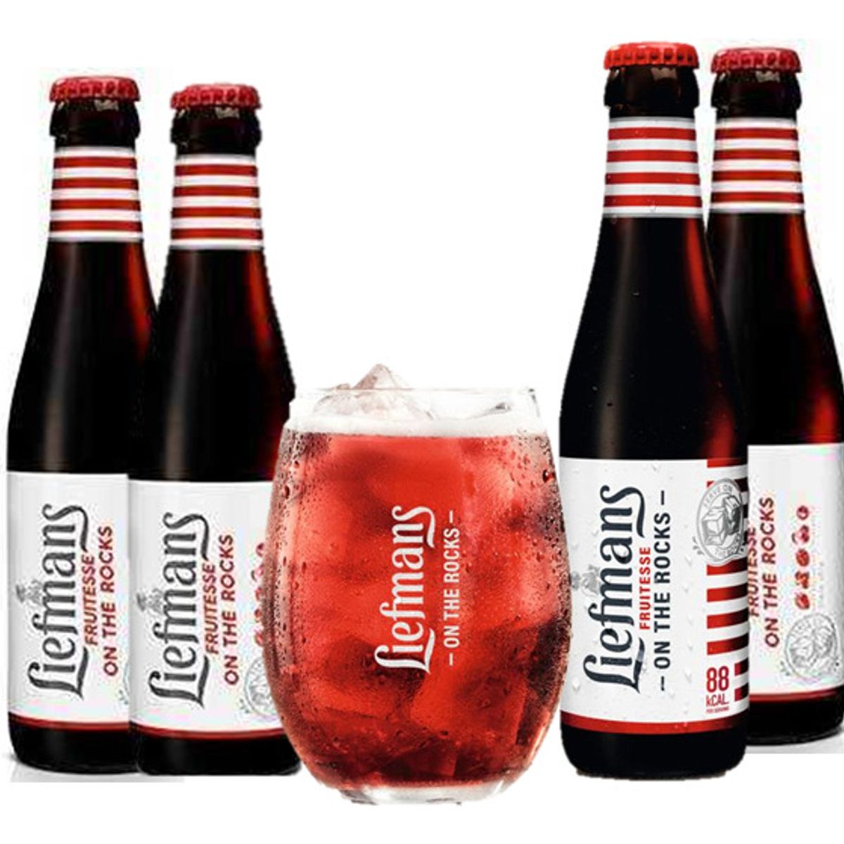 NACIONAL - Estuche Cerveza Frutas Liefmans 4 bot + 1 vaso