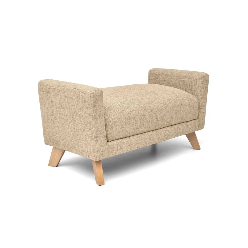 DISEÑOS RAMONA'S - Banca Con Brazos 100x40x45 Beige Tela