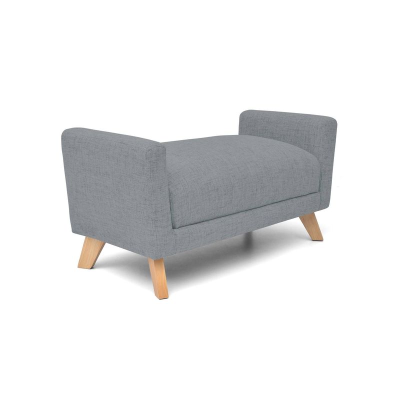 DISEÑOS RAMONA'S - Banca Con Brazos 100x40x45 Gris Tela