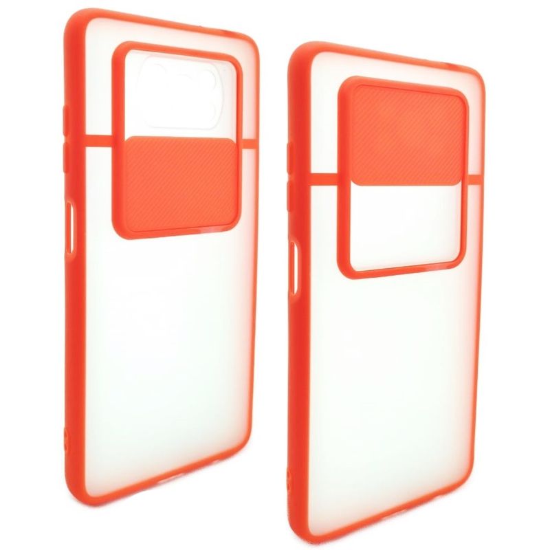 GENERICO - Estuche Case Slider Mate Compatible Con Xiaomi Poco X3 y X3 Pro Rojo