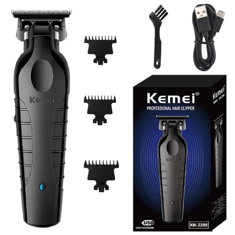 KEMEI - Maquina de peluquear cortadora de pelo trimmer kemei 2299 patillera