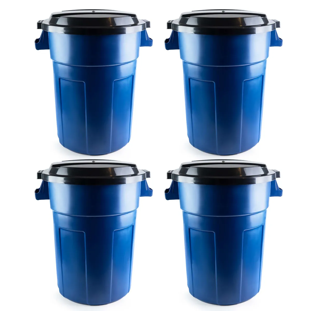 ENERGY PLUS - Kit X4 Canecas Tanque Grande Multiuso Plástica 70L con Tapa