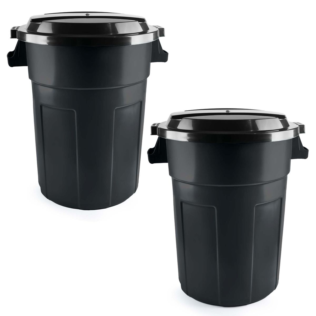ENERGY PLUS - Kit X2 Canecas Tanque Grande Multiuso Plástica 70L con Tapa