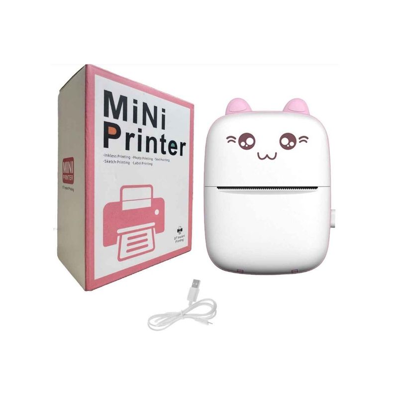 GENERICO - Mini Impresora Termica Con Bluetooth Portatil