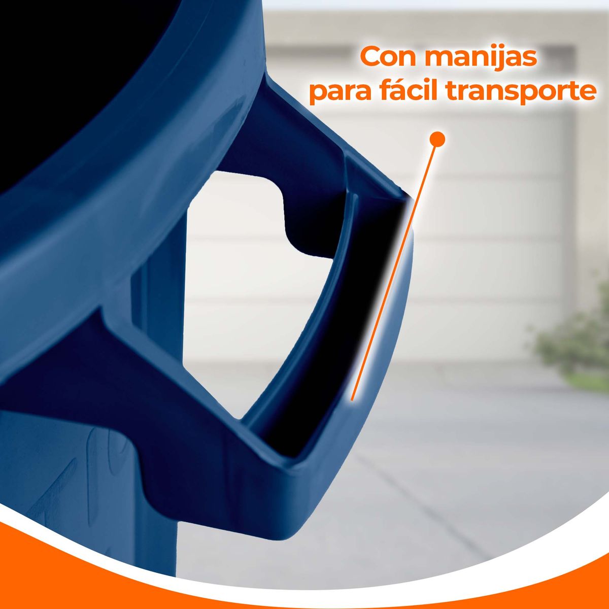 ENERGY PLUS - Caneca Tanque Multiuso Plástico 50 Litros con Tapa y Manijas