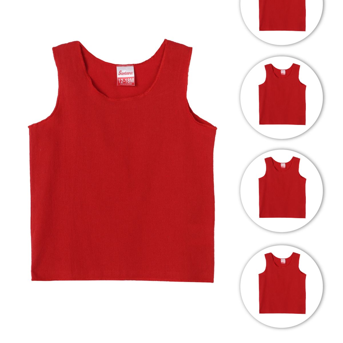 SANTANA - Combo X5 Esqueleto Bebé Bayetilla Rojo