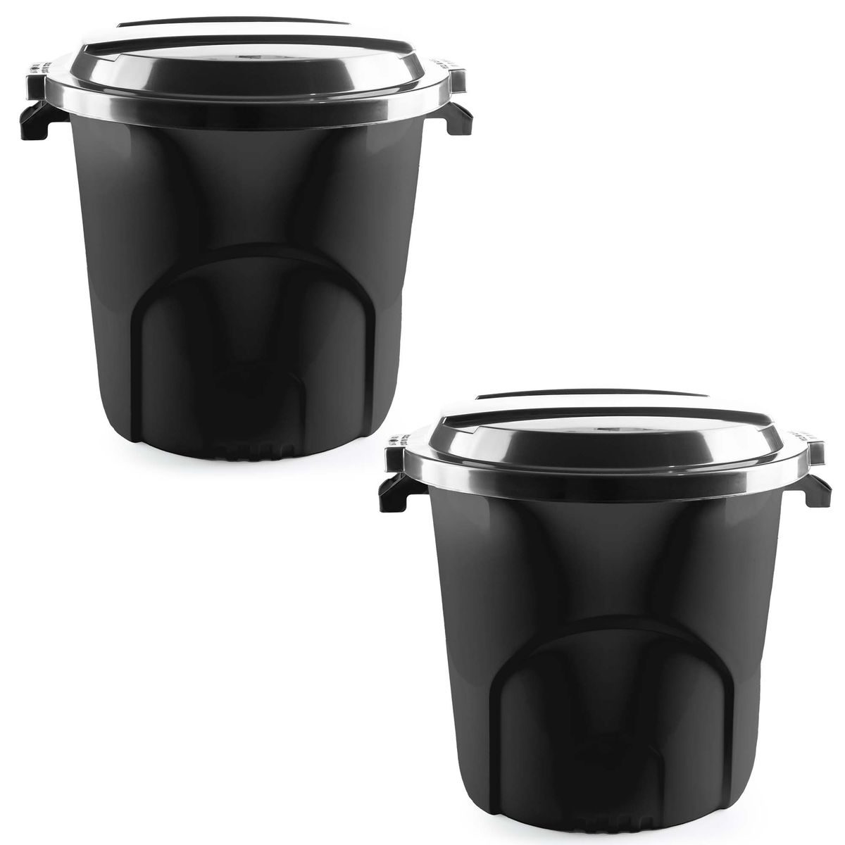 ENERGY PLUS - Kit X2 Canecas Tanque Multiuso Plástico 50L Tapa y Manijas