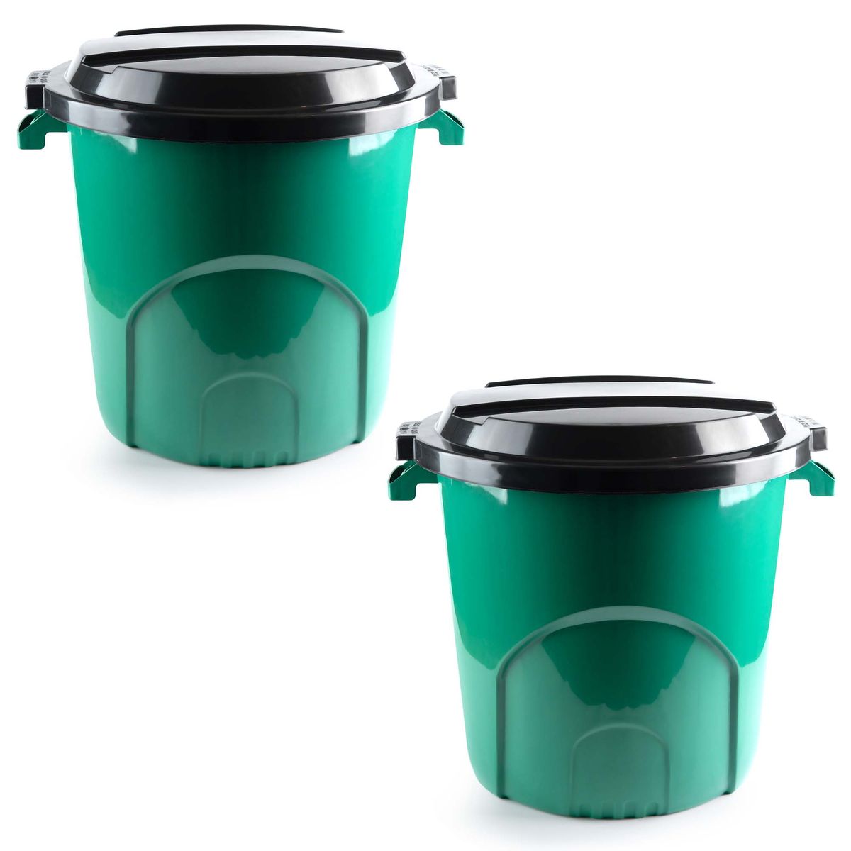 ENERGY PLUS - Kit X2 Canecas Tanque Multiuso Plástico 50L Tapa y Manijas