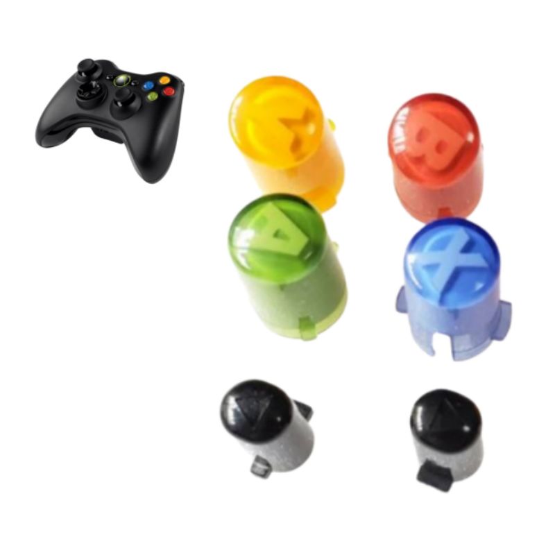 GENERICO - Set Botones A B X Y Compatible con Control Xbox 360.