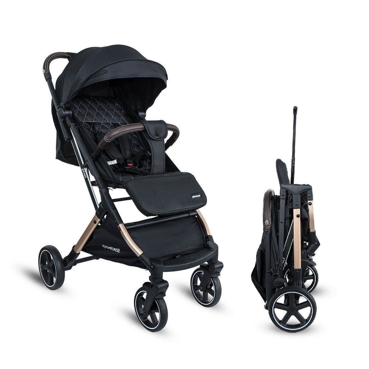 BEBESIT - Coche Maleta Compacto Para Bebé Pixel Bebesit Negro