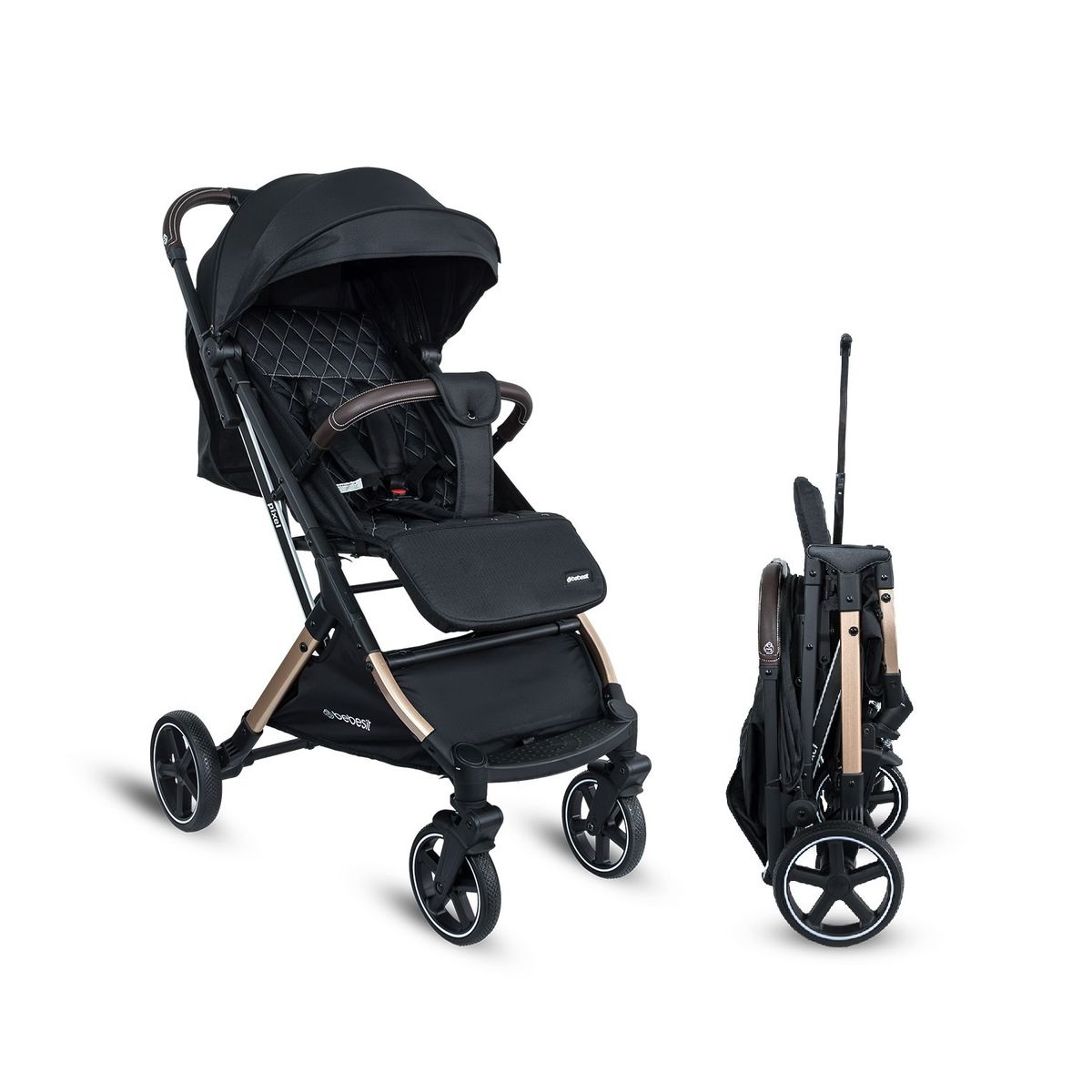 BEBESIT - Coche Maleta Compacto Para Bebé Pixel Bebesit Negro