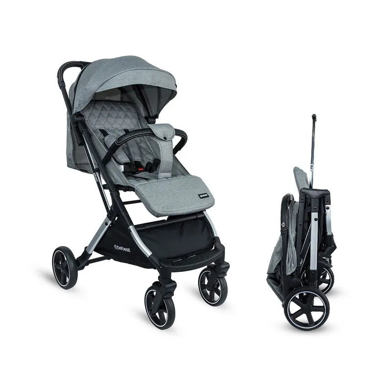 BEBESIT - Coche Maleta Compacto Para Bebé Pixel Bebesit Gris
