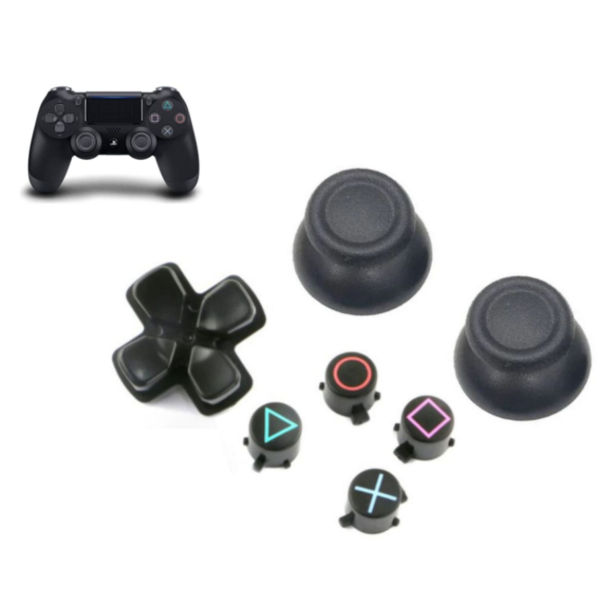 GENERICO - Set de Botones y Palancas Para Control Dualshock Sony PS4.
