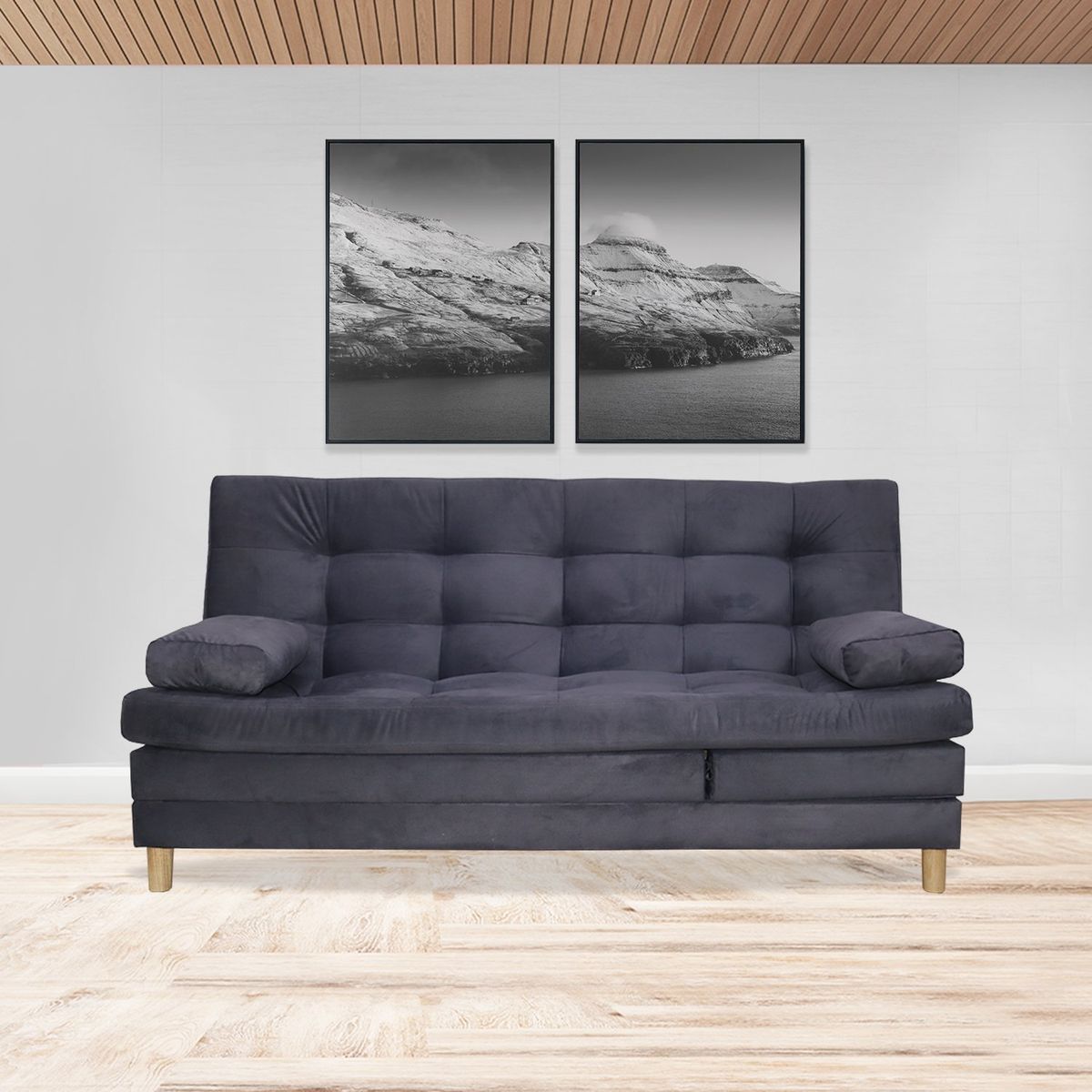 GENERICO - Sofacama Bieri 5 posiciones Reclinable Gris