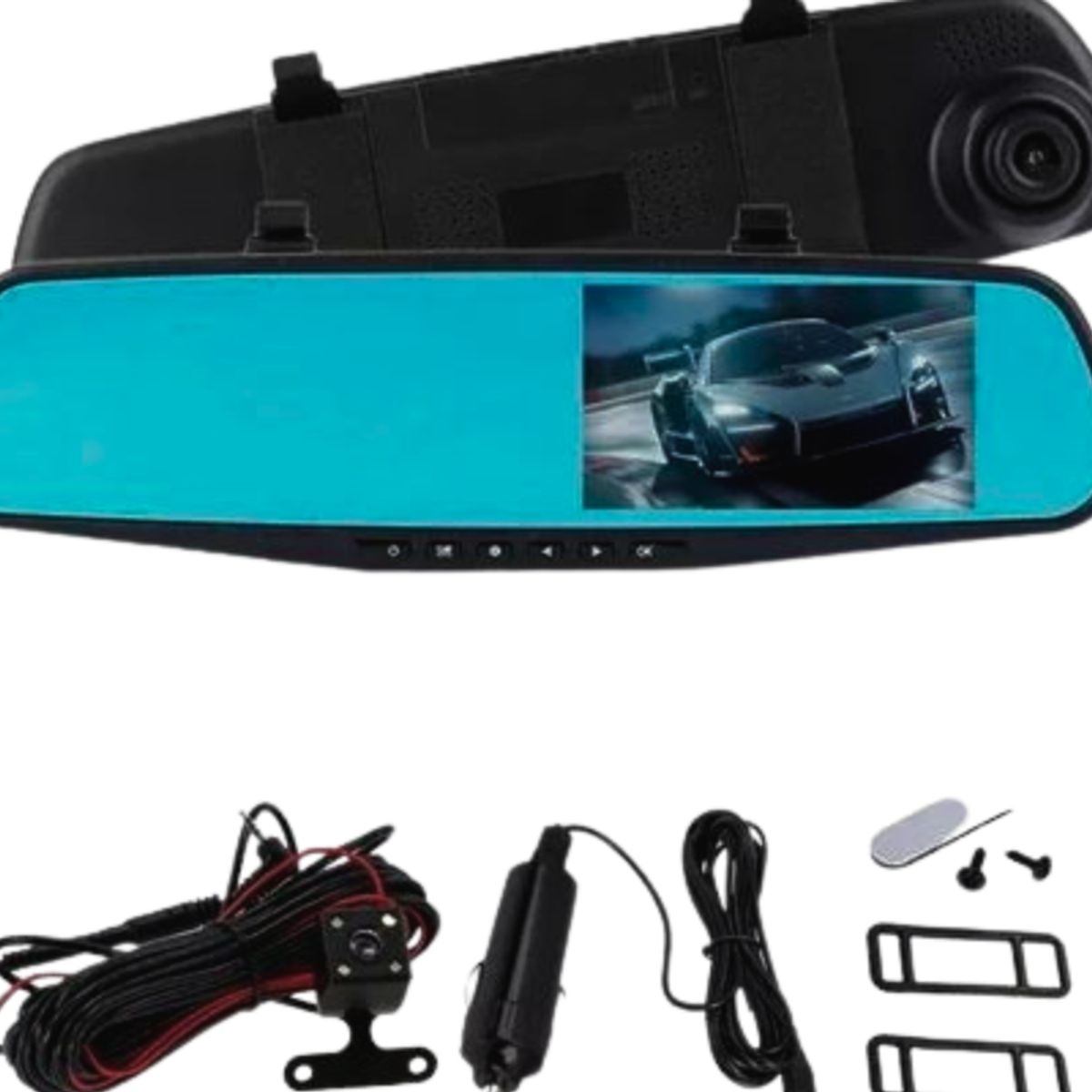 GENERICO - Espejo retrovisor  Camara  dvr hd delantera y trasera 1080