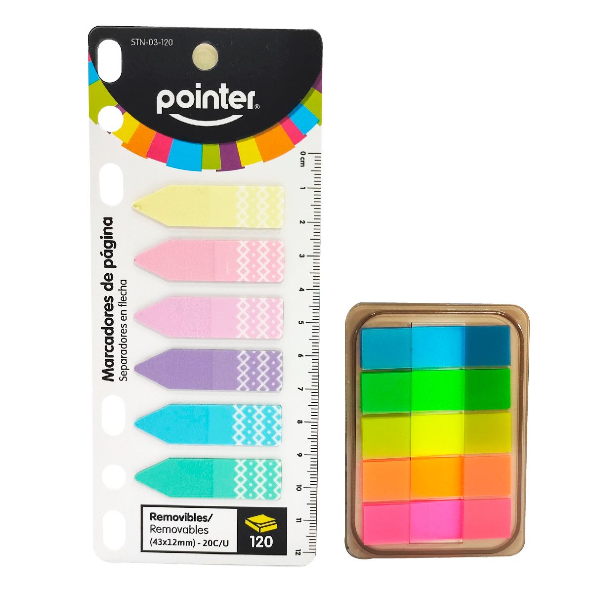 POINTER - Set Banderitas Pointer, Colores Neón Y Pastel X 220 Unds