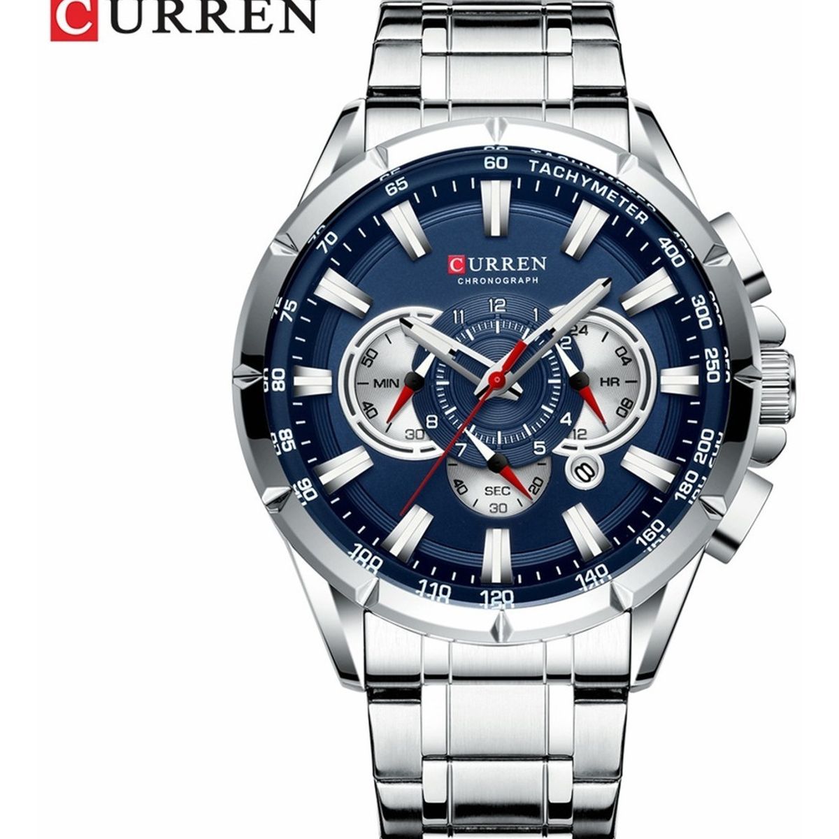 CURREN - Reloj Curren 8363 Cuarzo Acero Inoxidable Cronógrafos Resist