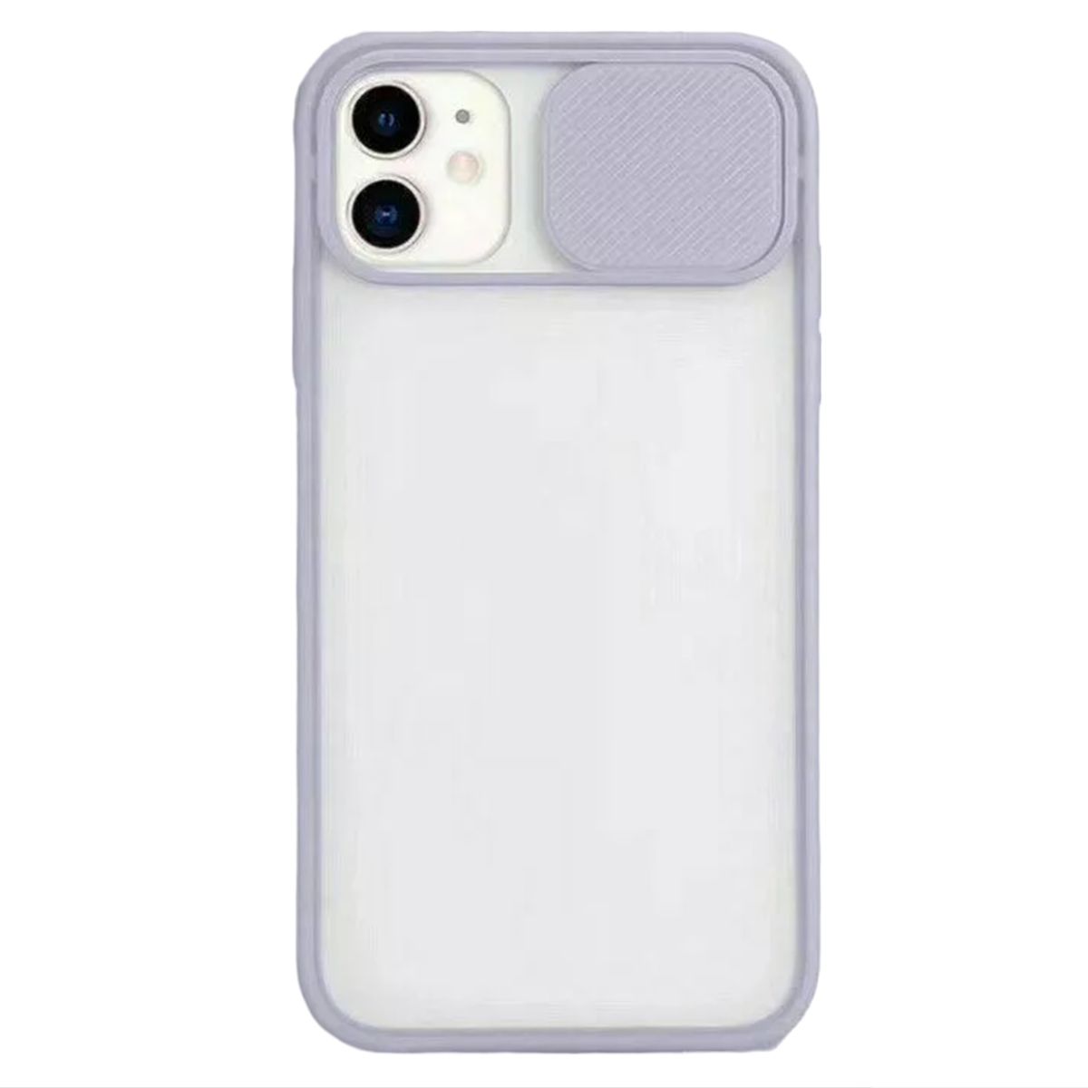 GENERICO - Estuche Case Slider Transparente Compatible Con iPhone 12 Lila