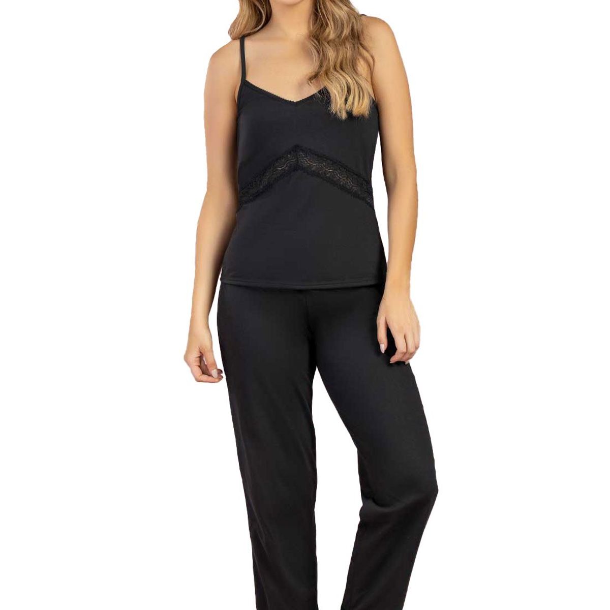 FORMAS INTIMAS - Pijama Mujer Negro FI 102531