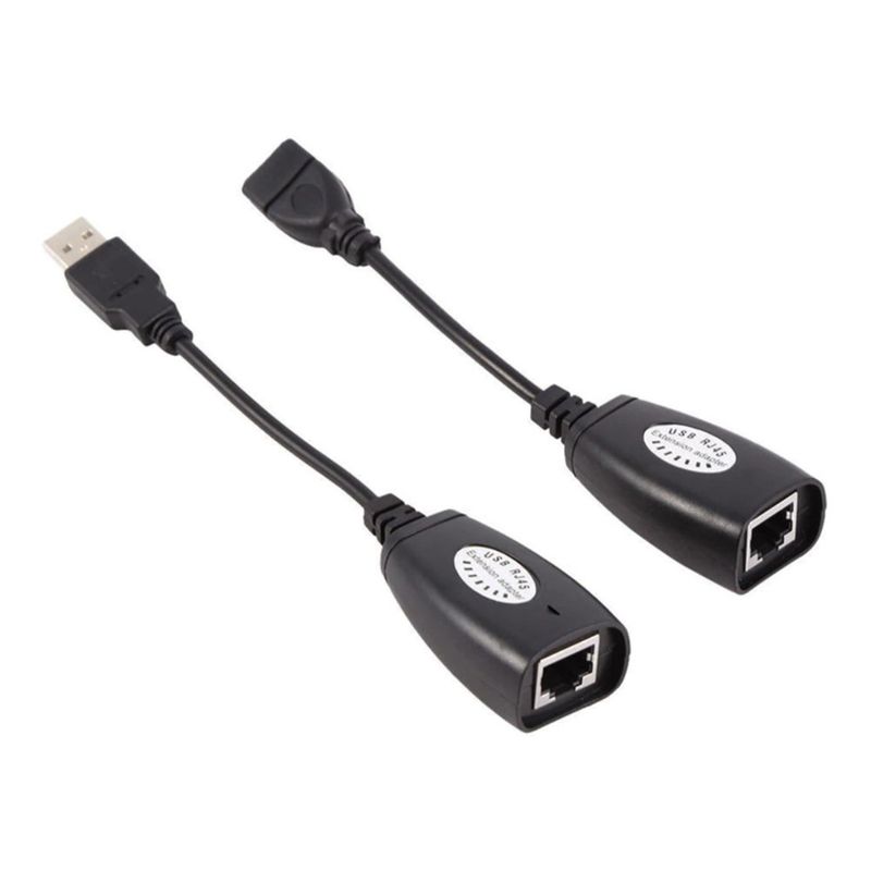 GENERICO - Extension Extender Usb 2.0 X Rj45 Cat 5/6 Hasta 45 Metros
