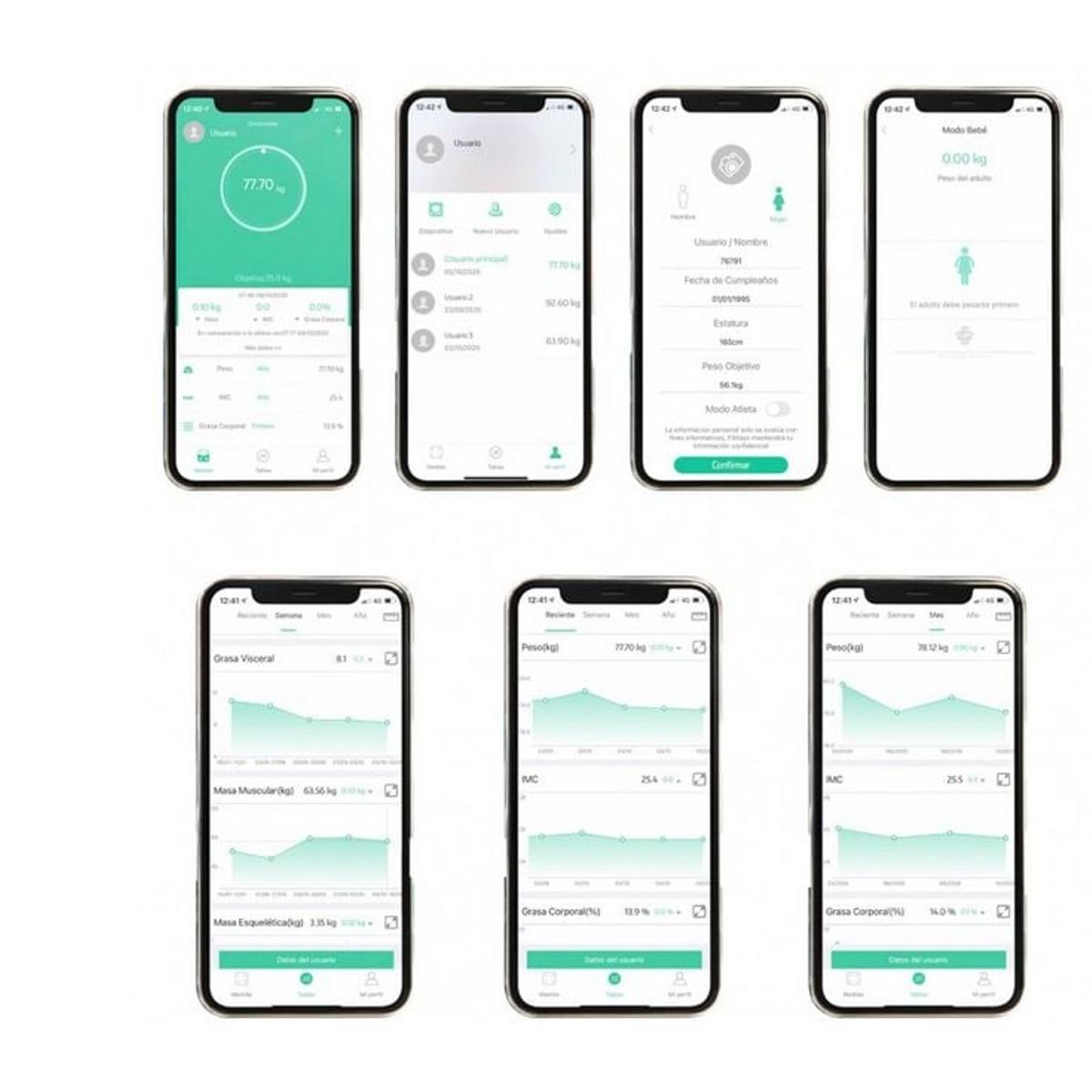 KTED - Báscula o Balanza Inteligente de Composición Corporal