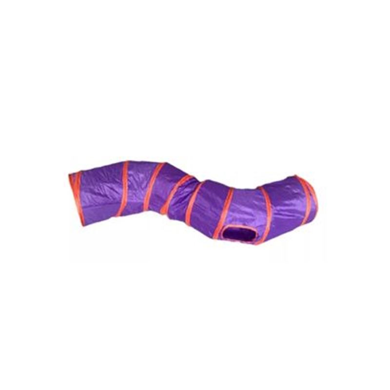 GENERICO - Túnel Interactivo Plegable para Mascotas Gato Violeta