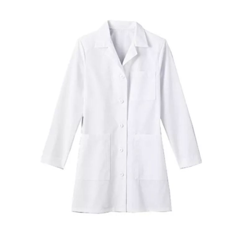 JKASSEM - Bata Laboratorio Medico Manga Larga Botón Niños Talla 4 A 16