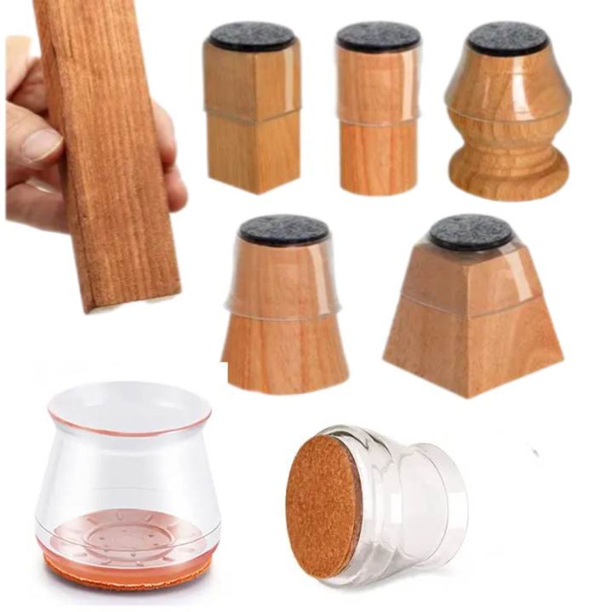 GENERICO - almohadilla Pata Muebles Fundas forro patas Silla en Silicona L X32pcs