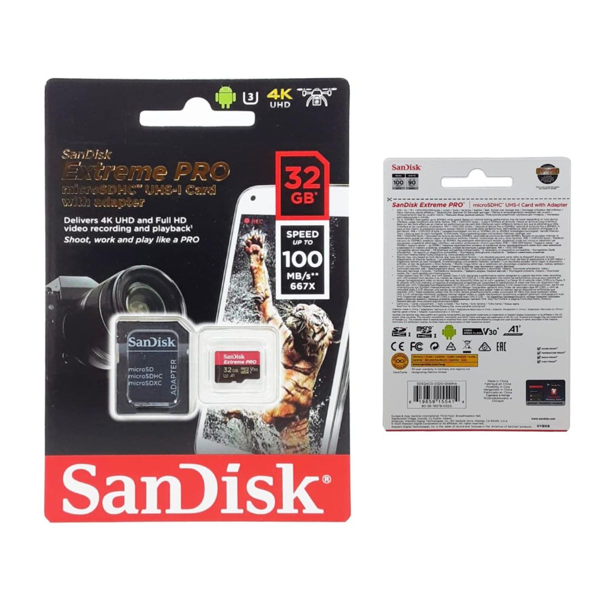 SANDISK - Memoria SanDisk Extreme Pro MicroSD 32Gb / 100 Mbps