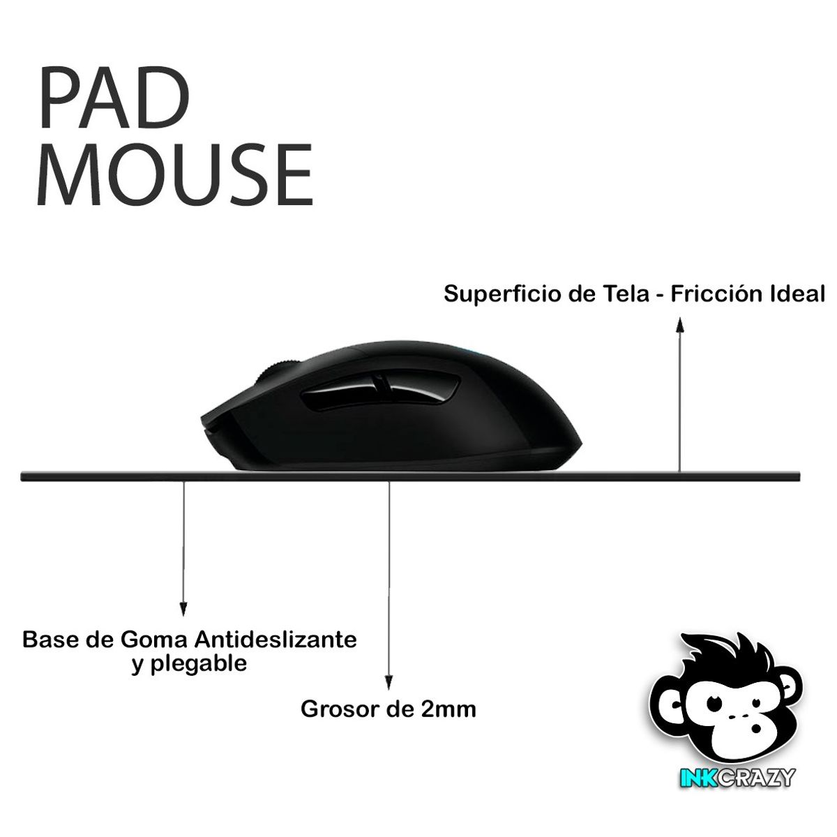 GENERICO - Mouse Pad Ratones Figuras