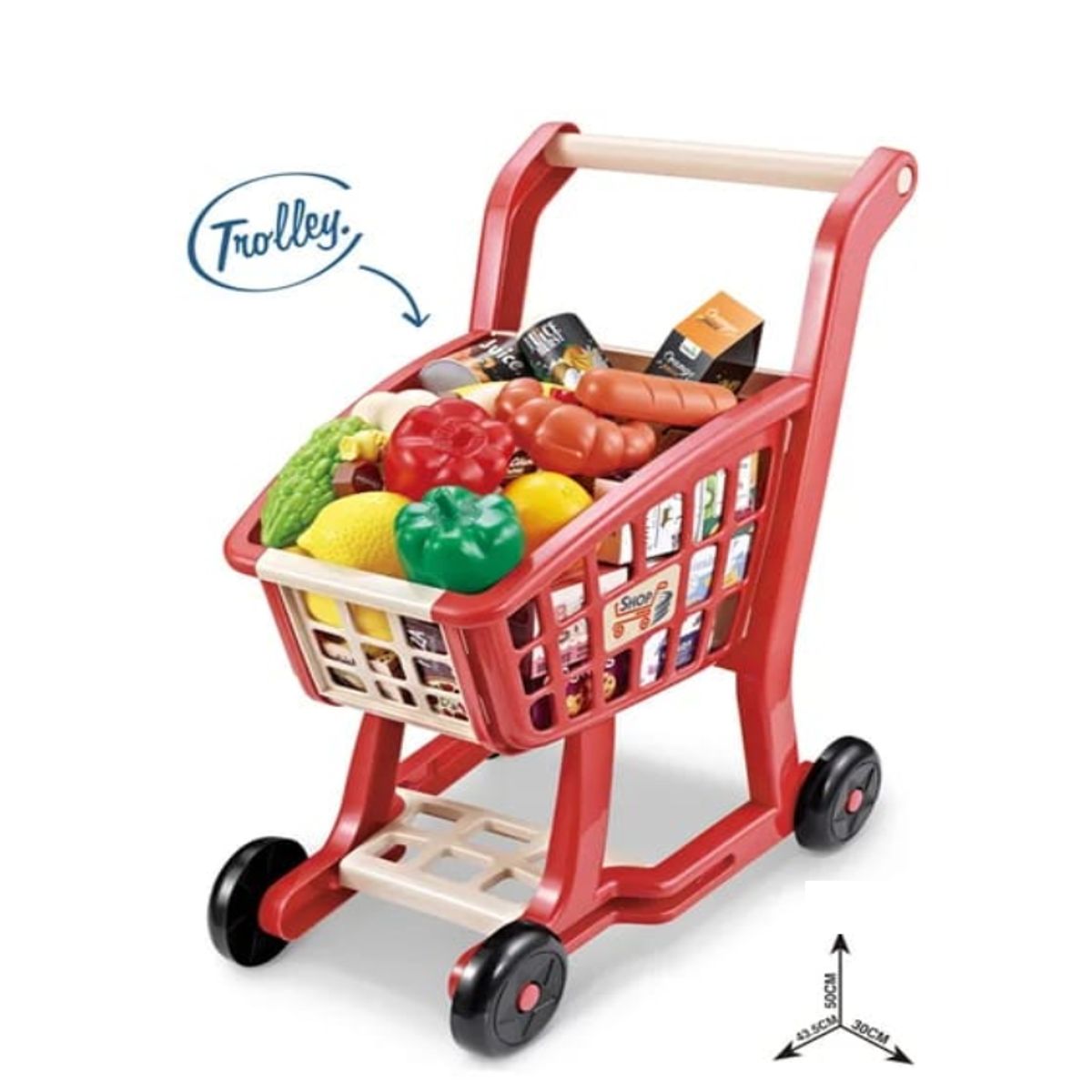 MARKET TOYS - Carrito De Supermercado Infantil 41 Pcs De Mercado