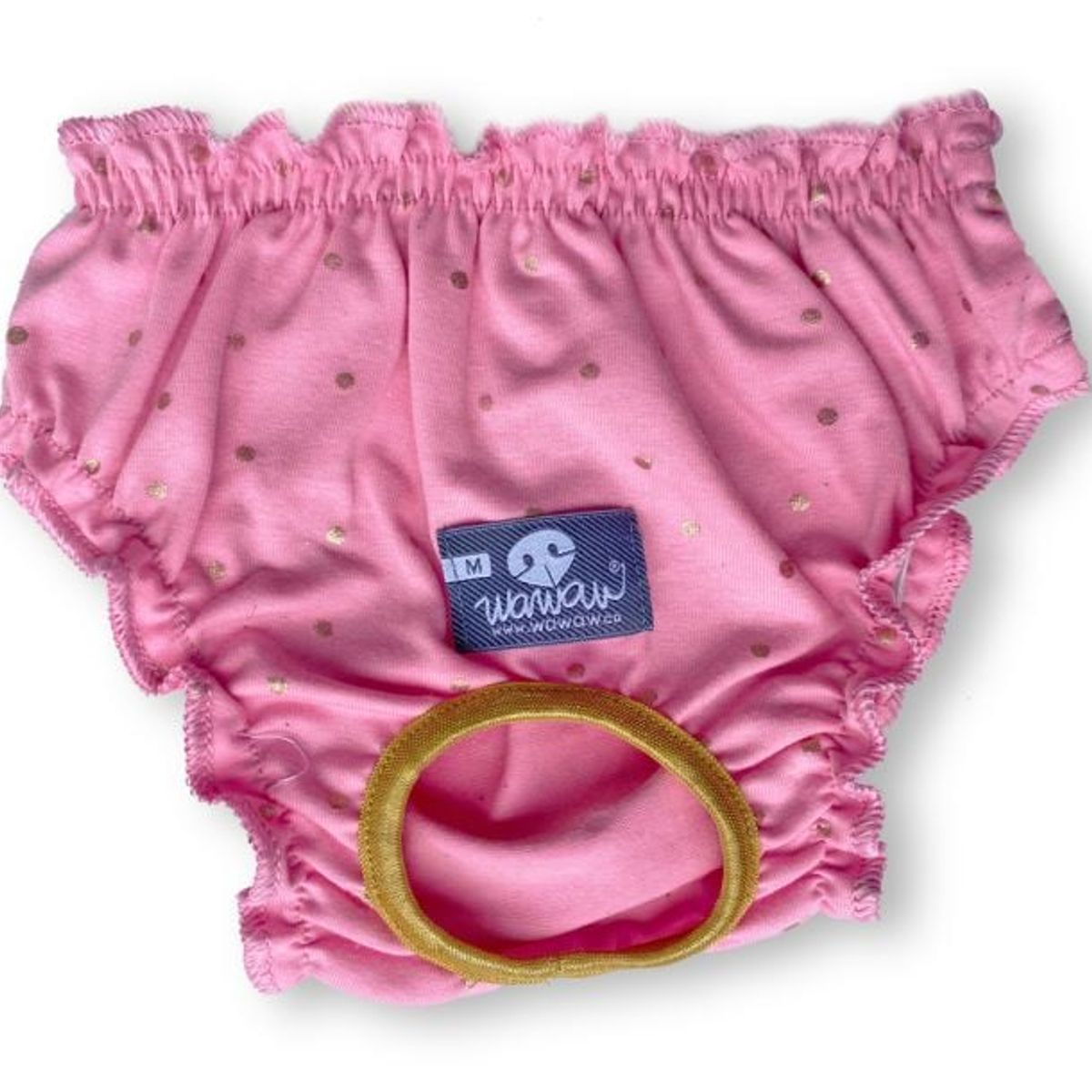 WAWAW - Calzones para perro  talla XL fucsia lunares dorados Wawaw