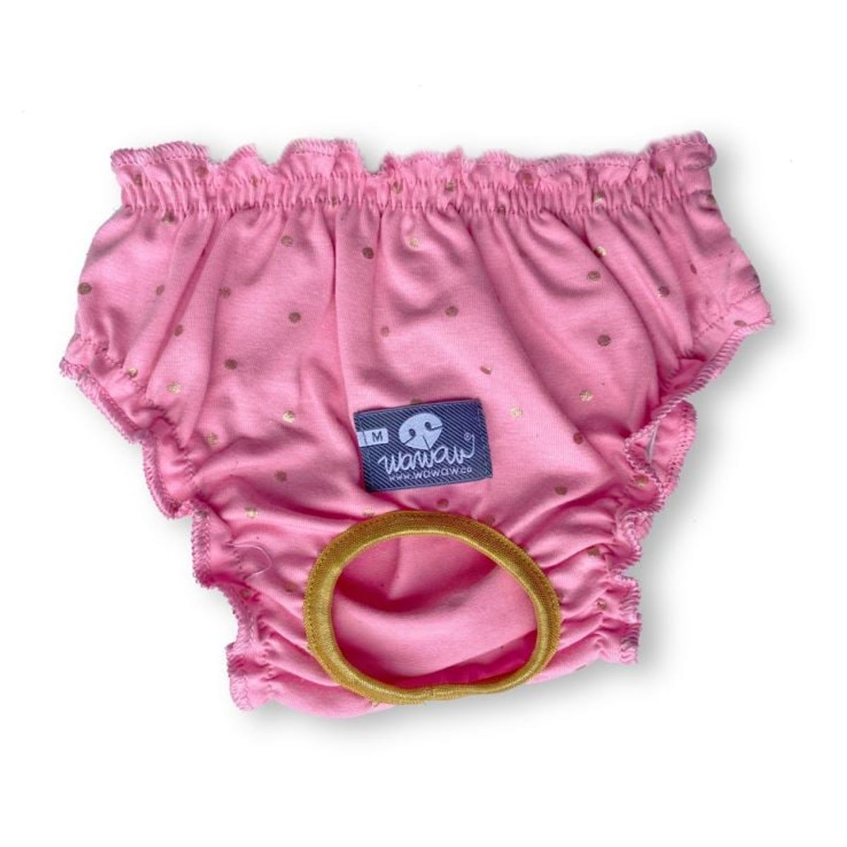WAWAW - Calzones para perro  talla XL fucsia lunares dorados Wawaw