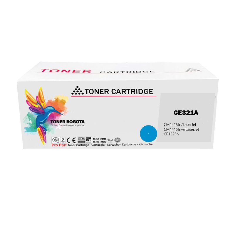 GENERICO - Tóner 128A CE321A Cian genérico para HP CM1415CP1525