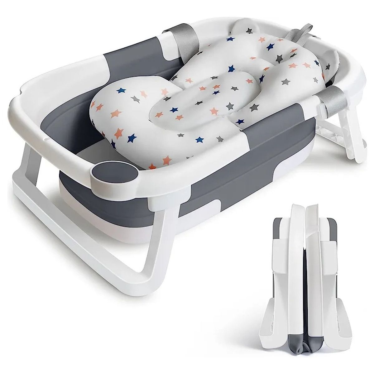 MUNDO BEBE - Bañera Inteligente para Bebés Plegable y con Desagüe