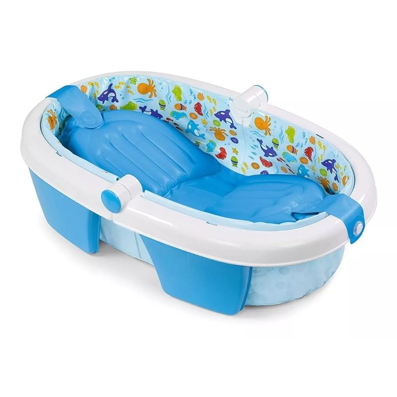 GENERICO - Tina Bañera Summer Infant Plegable Azul