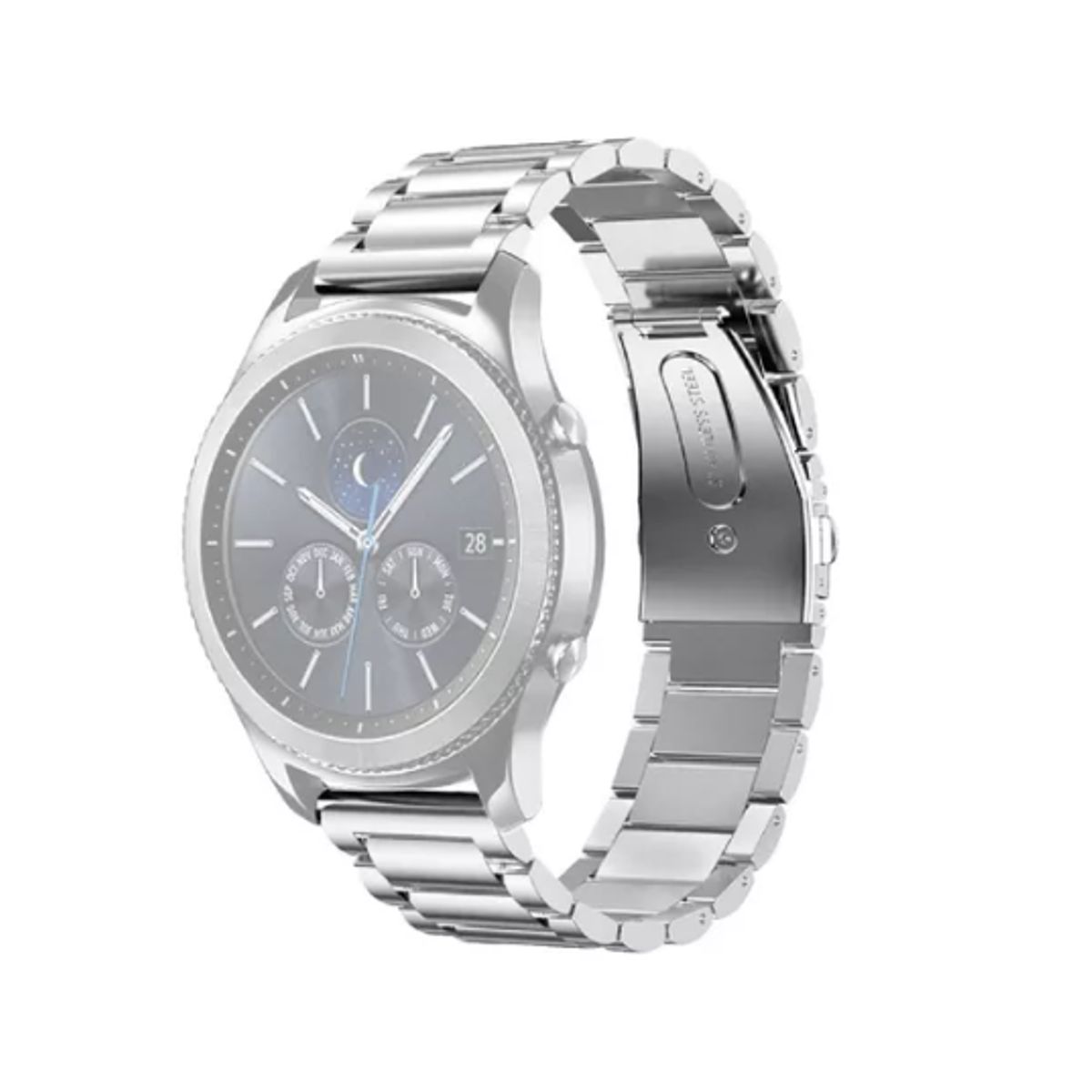 GENERICO - Pulso Metálico En Acero Inoxidable De 22 Mm para smartwatch
