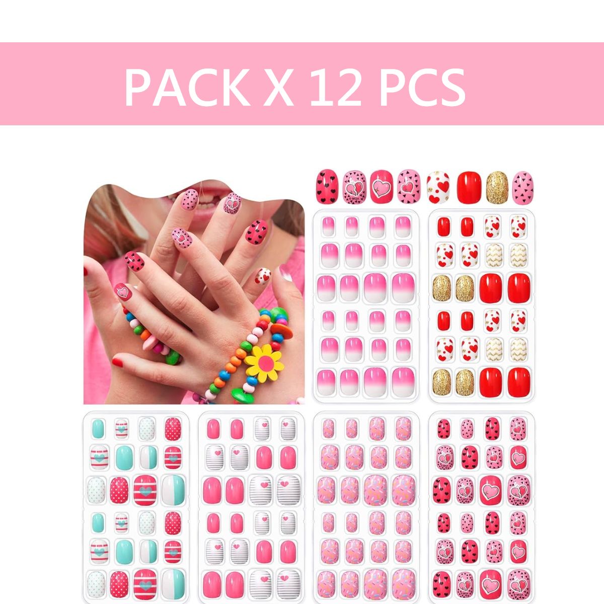 GENERICO - Uñas Postizas Para Niñas