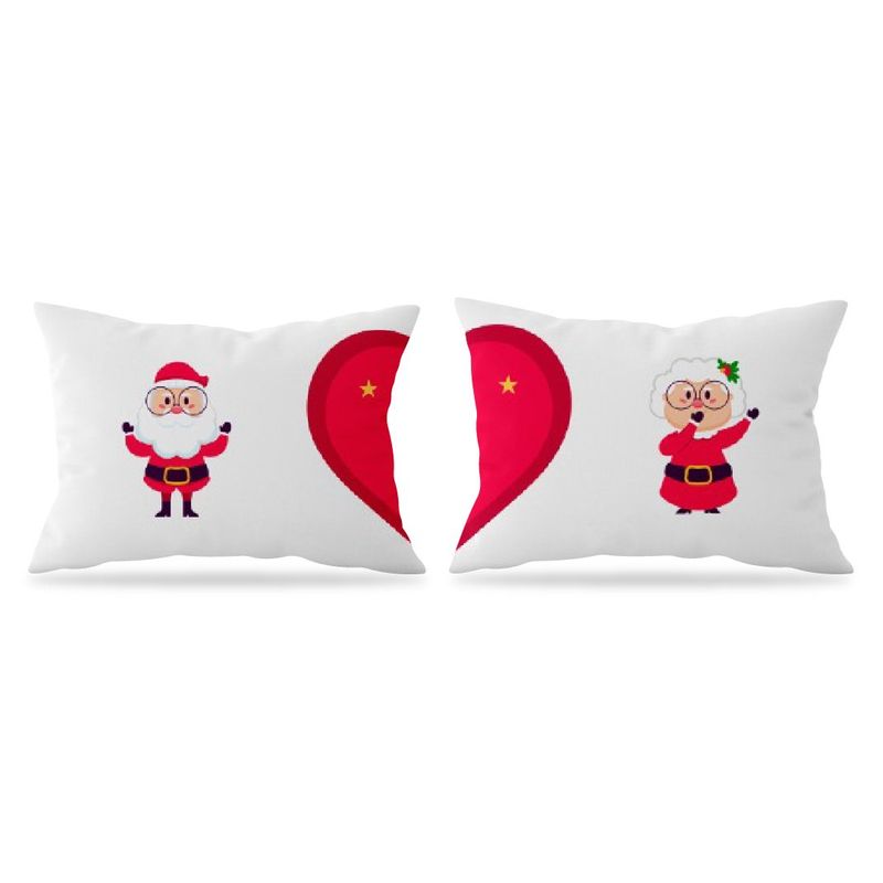 TALAMO HOGAR - Juego de fundas de almohada navidad papá noel 50 x 70 CM